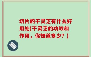 切片的干灵芝有什么好用处(干灵芝的功效和作用，你知道多少？)