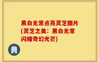 黑白无常点亮灵芝图片(灵芝之美：黑白无常闪耀奇幻光芒)