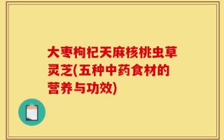 大枣枸杞天麻核桃虫草灵芝(五种中药食材的营养与功效)