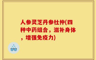 人参灵芝丹参杜仲(四种中药组合，滋补身体，增强免疫力)
