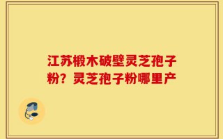 江苏椴木破壁灵芝孢子粉？灵芝孢子粉哪里产