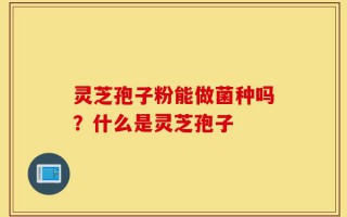 灵芝孢子粉能做菌种吗？什么是灵芝孢子