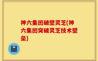 神六集团破壁灵芝(神六集团突破灵芝技术壁垒)