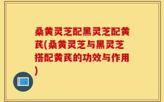 桑黄灵芝配黑灵芝配黄芪(桑黄灵芝与黑灵芝搭配黄芪的功效与作用)