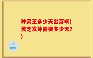 种灵芝多少天出芽啊(灵芝发芽需要多少天？)