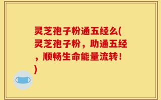 灵芝孢子粉通五经么(灵芝孢子粉，助通五经，顺畅生命能量流转！)