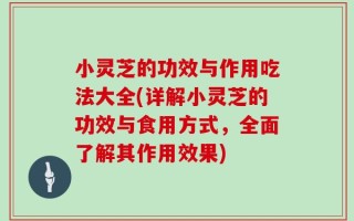 小灵芝的功效与作用吃法大全(详解小灵芝的功效与食用方式，全面了解其作用效果)