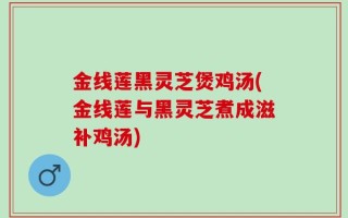 金线莲黑灵芝煲鸡汤(金线莲与黑灵芝煮成滋补鸡汤)