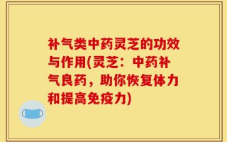 补气类中药灵芝的功效与作用(灵芝：中药补气良药，助你恢复体力和提高免疫力)