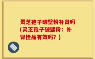 灵芝孢子破壁粉补肾吗(灵芝孢子破壁粉：补肾佳品有效吗？)