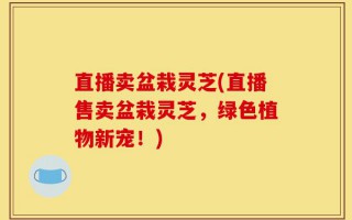 直播卖盆栽灵芝(直播售卖盆栽灵芝，绿色植物新宠！)