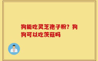 狗能吃灵芝孢子粉？狗狗可以吃茨菇吗