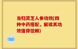 当归灵芝人参功效(四种中药搭配，解读其功效值得信赖)