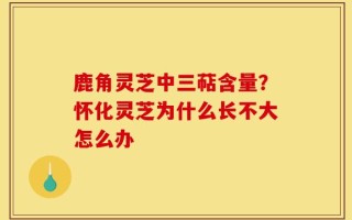 鹿角灵芝中三萜含量？怀化灵芝为什么长不大怎么办