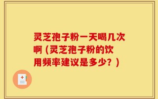 灵芝孢子粉一天喝几次啊 (灵芝孢子粉的饮用频率建议是多少？)