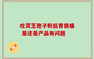 吃灵芝孢子粉后胃很痛 是还是产品有问题