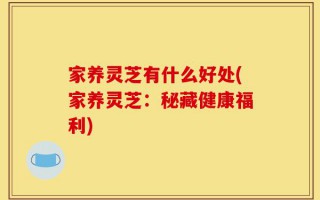 家养灵芝有什么好处(家养灵芝：秘藏健康福利)