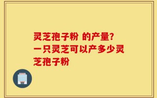 灵芝孢子粉 的产量？一只灵芝可以产多少灵芝孢子粉