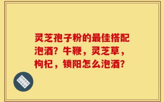 灵芝孢子粉的最佳搭配泡酒？牛鞭，灵芝草，枸杞，锁阳怎么泡酒？