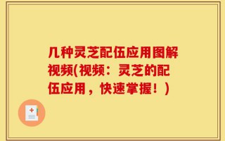 几种灵芝配伍应用图解视频(视频：灵芝的配伍应用，快速掌握！)