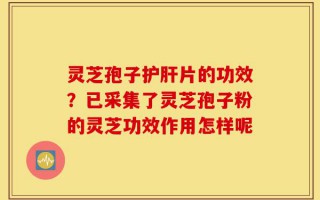 灵芝孢子护肝片的功效？已采集了灵芝孢子粉的灵芝功效作用怎样呢