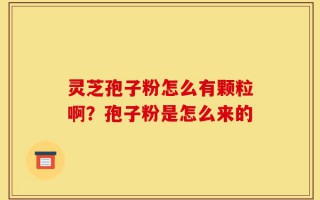 灵芝孢子粉怎么有颗粒啊？孢子粉是怎么来的