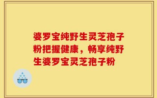 婆罗宝纯野生灵芝孢子粉把握健康，畅享纯野生婆罗宝灵芝孢子粉