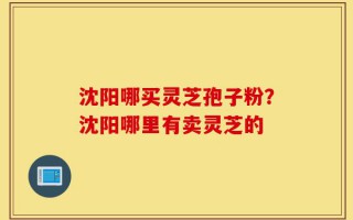 沈阳哪买灵芝孢子粉？沈阳哪里有卖灵芝的