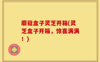 蘑菇盒子灵芝开箱(灵芝盒子开箱，惊喜满满！)