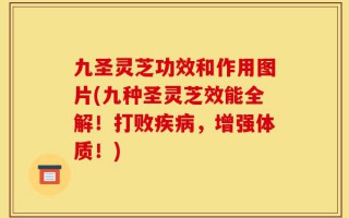 九圣灵芝功效和作用图片(九种圣灵芝效能全解！打败疾病，增强体质！)