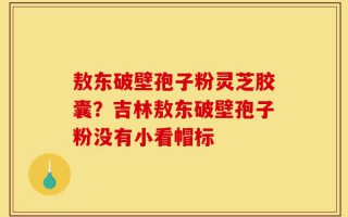 敖东破壁孢子粉灵芝胶囊？吉林敖东破壁孢子粉没有小看帽标
