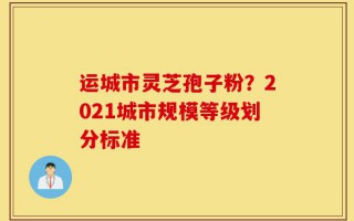 运城市灵芝孢子粉？2021城市规模等级划分标准