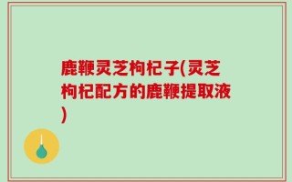 鹿鞭灵芝枸杞子(灵芝枸杞配方的鹿鞭提取液)