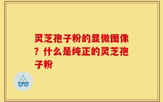 灵芝孢子粉的显微图像？什么是纯正的灵芝孢子粉