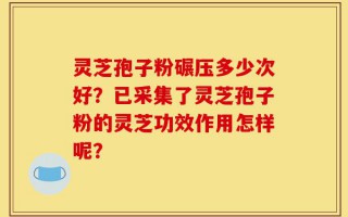 灵芝孢子粉碾压多少次好？已采集了灵芝孢子粉的灵芝功效作用怎样呢？