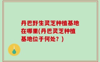 丹巴野生灵芝种植基地在哪里(丹巴灵芝种植基地位于何处？)