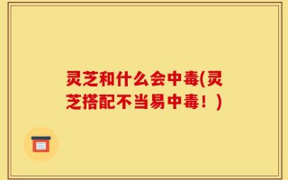 灵芝和什么会中毒(灵芝搭配不当易中毒！)