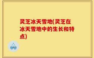 灵芝冰天雪地(灵芝在冰天雪地中的生长和特点)