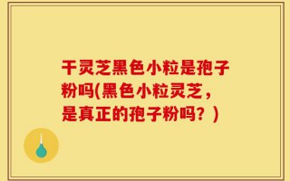 干灵芝黑色小粒是孢子粉吗(黑色小粒灵芝，是真正的孢子粉吗？)