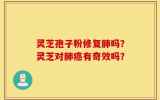 灵芝孢子粉修复肺吗？灵芝对肺癌有奇效吗？