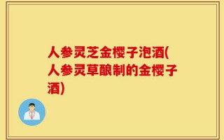 人参灵芝金樱子泡酒(人参灵草酿制的金樱子酒)