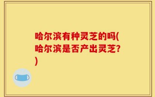 哈尔滨有种灵芝的吗(哈尔滨是否产出灵芝？)