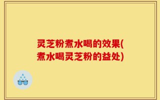 灵芝粉煮水喝的效果(煮水喝灵芝粉的益处)