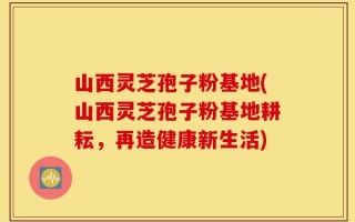 山西灵芝孢子粉基地(山西灵芝孢子粉基地耕耘，再造健康新生活)