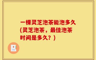 一棵灵芝泡茶能泡多久(灵芝泡茶，最佳泡茶时间是多久？)