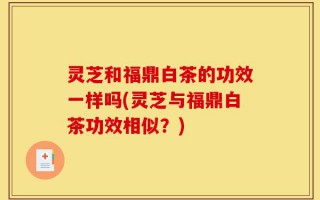 灵芝和福鼎白茶的功效一样吗(灵芝与福鼎白茶功效相似？)