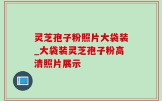 灵芝孢子粉照片大袋装_大袋装灵芝孢子粉高清照片展示