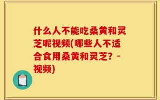 什么人不能吃桑黄和灵芝呢视频(哪些人不适合食用桑黄和灵芝？-视频)