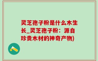 灵芝孢子粉是什么木生长_灵芝孢子粉：源自珍贵木材的神奇产物)