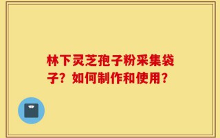 林下灵芝孢子粉采集袋子？如何制作和使用？